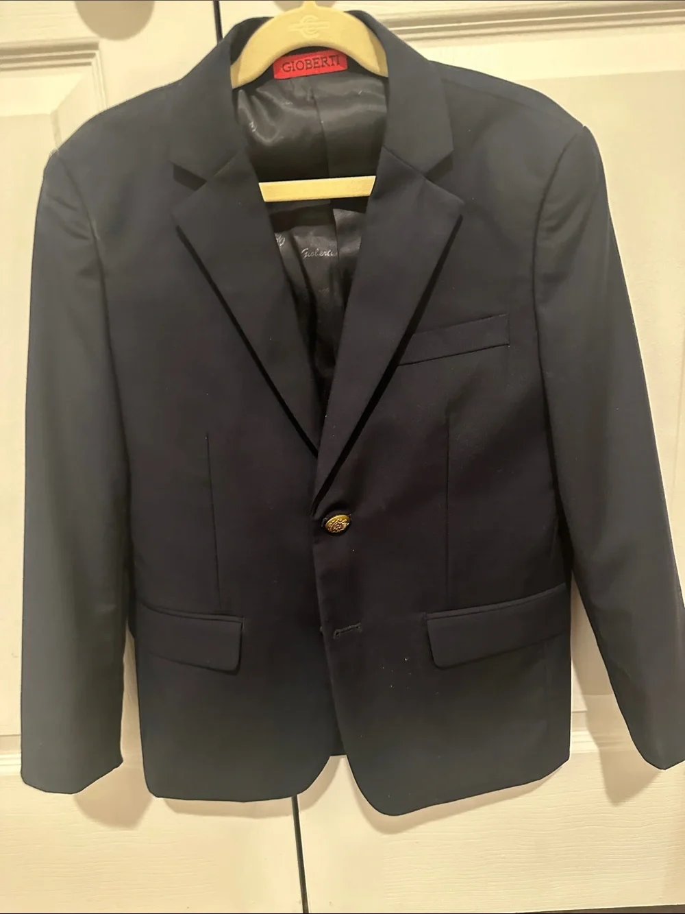 Kids Navy Single-Button Blazer